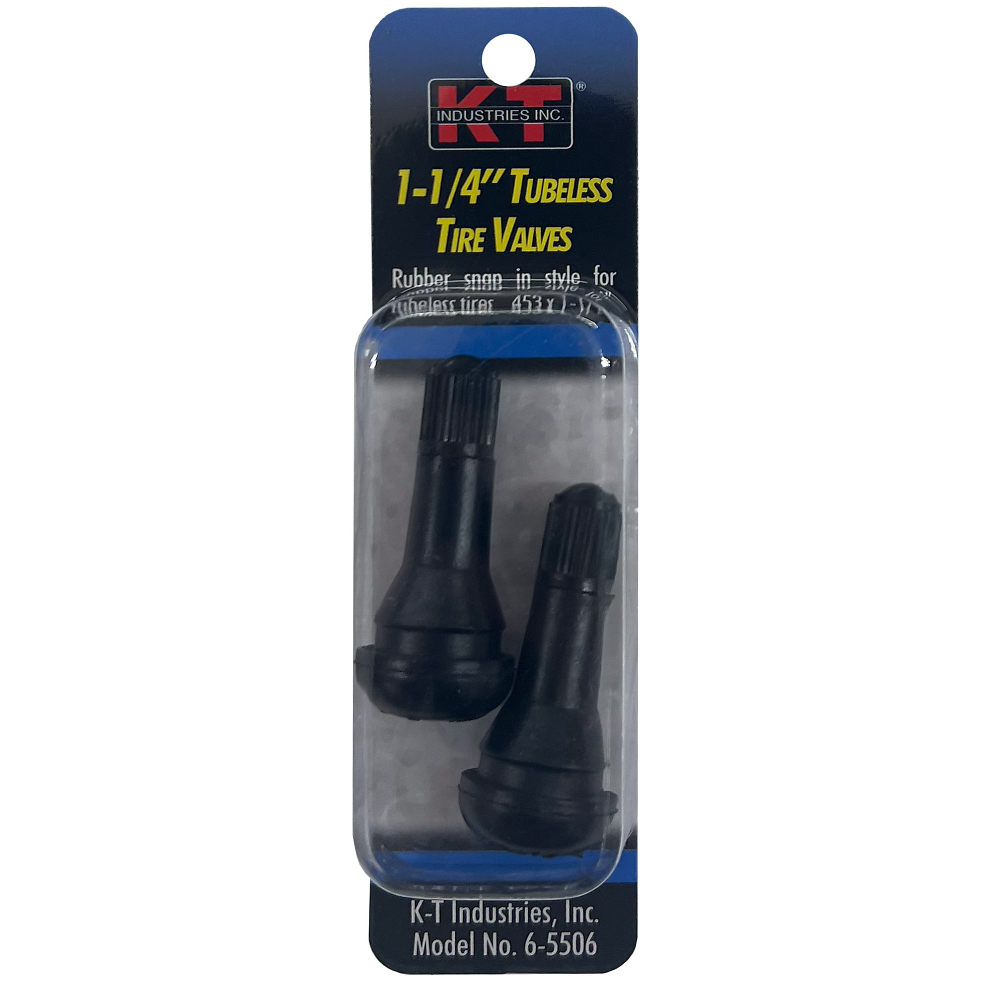 K-T Industries Rubber Snap-In Valve — 1.25in., 2 Pk., Model# 6-5506